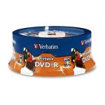 DVD-R, VERBATIM,4,7 GB,16X, spindle 25 KOM PRINTABLE