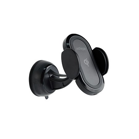 Univerzalni auto držač nosač za mobitel sa fast wireless punjačem GEMBIRD TA-CHWCQI-01, montiranje na vjrtrobransko staklo