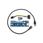 PCI Riser Mining Extender USB3.0 PCI-ex 6-pin power connector, SATA,  GEMBIRD, RC-PCIEX-03 - Image 5