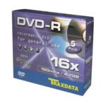 DVD-R TRAXDATA, 4.7GB, 16X, box 5 kom