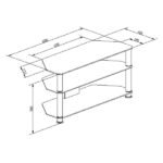 Stalak za TV GNC AVS040-1000, staklo black/black 1000x400x500mm - Image 2