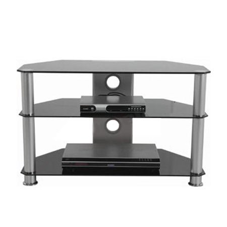 0060485_stalak-za-tv-gnc-avs040-1200-staklo-blacksilver-1200x400x500mm Stalak za TV GNC AVS040-1200, staklo black/silver 1200x400x500mm - Image 1