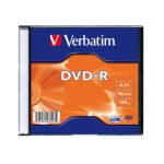 DVD-R, VERBATIM,4,7 GB,16X,MATT SILVER SLIM CASE - Image 2