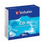 CD-R,VERBATIM, 700 MB,52X,10/1 EXTRA PRO.SLIM CASE