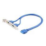 USB 3.0 dual port GEMBIRD CC-USB3-RECEPTACLE, 2x USB3.0, 20pin konektor za MBO - Image 2