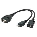 USB adapter/kabl GEMBIRD 2.0 OTG AF + Micro BF to Micro BM, 15cm, A-OTG-AFBM-04 - Image 2