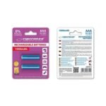 Punjive baterije ESPERANZA RECHARGEABLE Ni-MH AAA 1000MAH 2kom. blue, EZA101B - Image 2