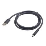 USB 2,0 kabal AM to Type-C AM/CM, 1m, BLACK, GEMBIRD CCP-USB2-AMCM-1M - Image 2