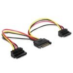 Kabl napojni interni, SATA to 2x SATA 90 stepeni CC-SATAM2F-02 15cm power cable, GEMBIRD - Image 2