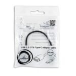 USB 2.0 adapter/kabl GEMBIRD Type-C CM/AF 20cm, A-OTG-CMAF2-01 - Image 2