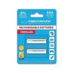 Punjive baterije ESPERANZA RECHARGEABLE Ni-MH AAA 1000MAH 2kom. white, EZA101W