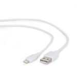 USB 2,0 kabal sync and charging iPhone, white, 1m, GEMBIRD CC-USB2-AMLM-W-1M
