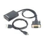 Video adapter 0.15 m, black, VGA to HDMI, GEMBIRD A-VGA-HDMI-01 - Image 2