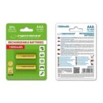 Punjive baterije ESPERANZA RECHARGEABLE Ni-MH AAA 1000MAH 2kom. yellow, EZA101Y - Image 2