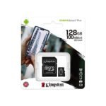 Micro SD card Kingston 128 GB SDHC  SDCS2/128GB  Class10 Canvas Select Plus SD adapter;100MBs Read,Class 10 UHS-I