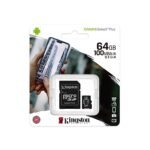 Micro SD card Kingston 64 GB SDHC  SDCS2/64GB  Class10 Canvas Select Plus SD adapter;100MBs Read,Class 10 UHS-I