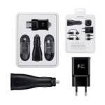 Punjač i auto punjač set SAMSUNG ORG. sa microUSB i Type-C kablom Fast Charge power pack EP-U3100WBEGWW crni