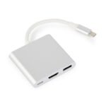 USB adapter Type-C to Type-C, USB3.0, HDMI, Silver, GEMBIRD A-CM-HDMIF-02-SV - Image 2