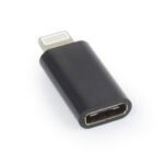 USB adapter Type-C (female) to iPhone (male), BLACK, GEMBIRD A-USB-CF8PM-01 - Image 2