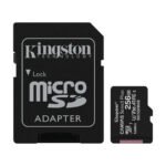 Micro SD card Kingston 256 GB SDHC  SDCS2/256GB  Class10 Canvas Select Plus SD adapter;100MBs Read,Class 10 UHS-I