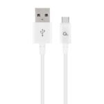 USB 2.0 kabl Type-C charging and data cable, 2m, white, GEMBIRD CC-USB2P-AMCM-2M-W - Image 2