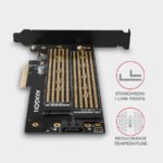 Kontroler PCI-Express CON PCIe 3.0x4 to Dual M.2 (NVMe + SATA), LP, PCEM2-D, AXA - Image 4