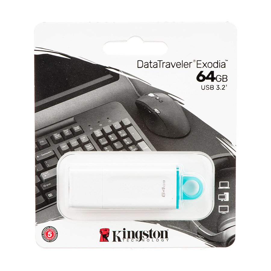0105892_usb-memory-stick-kingston-fd-64gb-usb32-white-kc-u2g64-5r USB Memory stick Kingston FD 64GB USB3.2 White KC-U2G64-5R - Image 1
