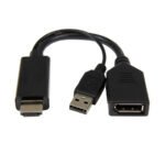 HDMI adapter GEMBIRD A-HDMIM-DPF-01 Active 4K HDMI to DisplayPort adapter, black - Image 2