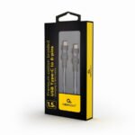 USB 2.0 kabl Premium cotton braided Type-C to 8-pins lightning iPhone charging & data cable, 1.5 m CC-USB2B-CM8PM-1.5M - Image 2