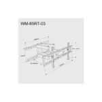 Zidni nosač GEMBIRD WM-65RT-03 rotacija & nagib, 32”-65” 40kg - Image 3