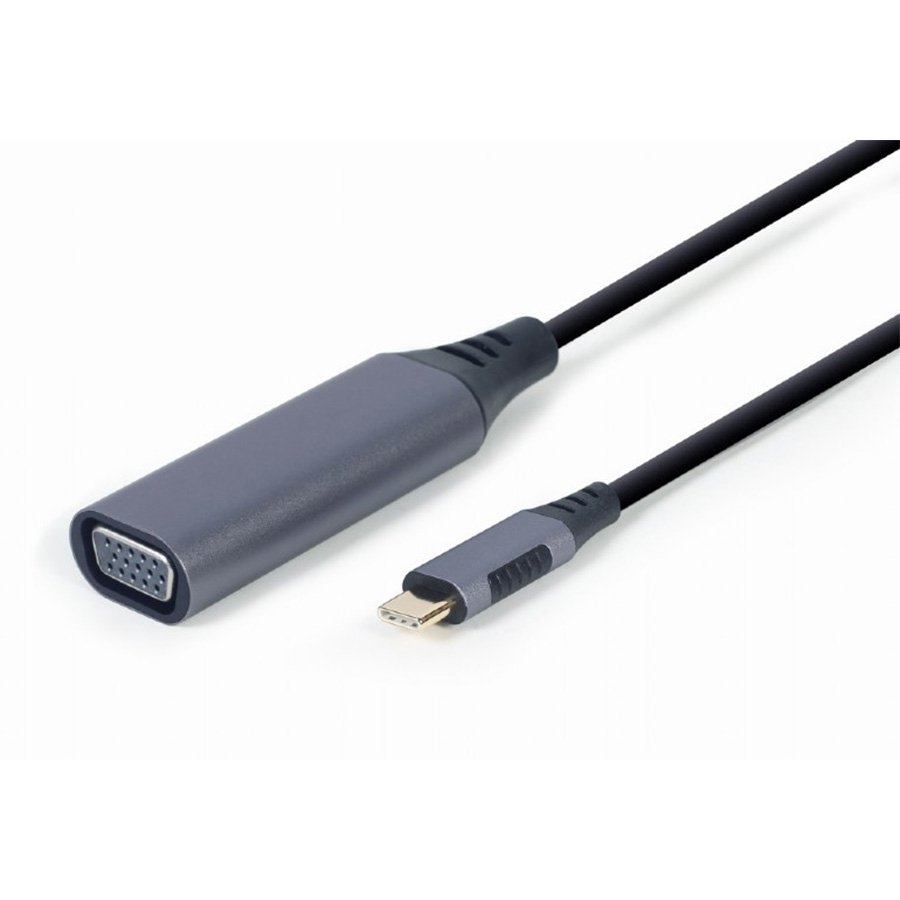 0114392_type-c-to-vga-adapter-kabl-gembird-usb-c-to-vga-a-usb3c-vga-01 Type-C to VGA, adapter kabl, GEMBIRD USB-C to VGA, A-USB3C-VGA-01 - Image 1