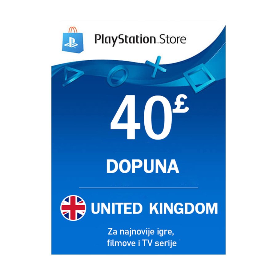 0115543_psn-40-gbp-uk-digital Playstation Network - United Kingdom 40L - Image 1