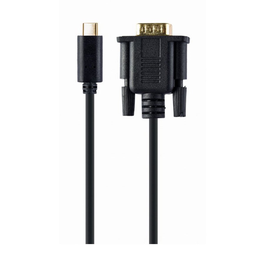 0115734_usb-adapter-type-c-to-vga-m-adapter-2-m-black-blister-gembird-a-cm-vgam-01 USB adapter Type-C to VGA-M adapter, 2 m, black, blister, GEMBIRD, A-CM-VGAM-01 - Image 1
