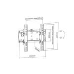 Zidni nosač GEMBIRD WM-42T-02 nagib, 23”-43” - Image 3