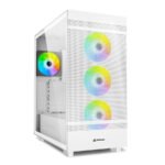 Kućište SHARKOON gaming, Rebel C50 RGB White, ATX, ventilator 4x120mm Addressable RGB