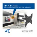 Zidni nosač GNC PSW831, 14-43", 25kg, VESA 200x200, nagib - Image 2