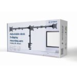 NOSAČ ZA TRI MONITORA GEMBIRD MA-D3-01, montaža na stol, (rotate, tilt, swivel), 17”-27”, up to 7 kg - Image 3