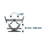 Zidni nosač GEMBIRD WM-80STR-01, Rotating full motion, 40" - 80" - Image 4