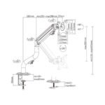 NOSAČ ZA MONITOR GEMBIRD MA-DA1-02, montaža na stol, (tilting), 17”-32”, up to 8 kg - Image 2