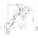 NOSAČ ZA MONITOR GEMBIRD MA-WA1-02, montaža na zid, up to 27”/7 kg - Image 2