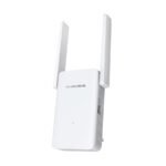 Mercusys ME70X AX1800 Wi-Fi Range Extender, 574 Mbps at 2.4 GHz + 1201 Mbps at 5 GHz, 2× Fixed External Antennas, 1 × Gigabit Port, Wall Plugged, 1024