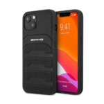 ORIGINALNA AMG TORBICA KOŽNA UTISNUTA LINIJA AMHCP14MGSEBK ZA IPHONE 14 PLUS CRNA