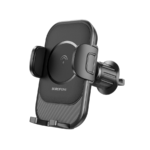 BOROFONE AUTO DRŽAČ BH204 BLUE CHARM SA INDUKCIJSKIM PUNJENJEM DO OTVORA ZA VENTILACIJU CRNE BOJE