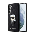 ORIGINALNA TORBICA KARL LAGERFELD SAFFIANO MONOGRAM IKONIK KLHCS23SSAKLHKPK ZA SAMSUNG GALAXY S23 CRNA