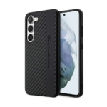 ORIGINALNA AMG FUTROLA SA KARBONSKIM TRAKAMA I RELJEFNIM AMHCS23SBLSCA ZA SAMSUNG GALAXY S23 CRNA