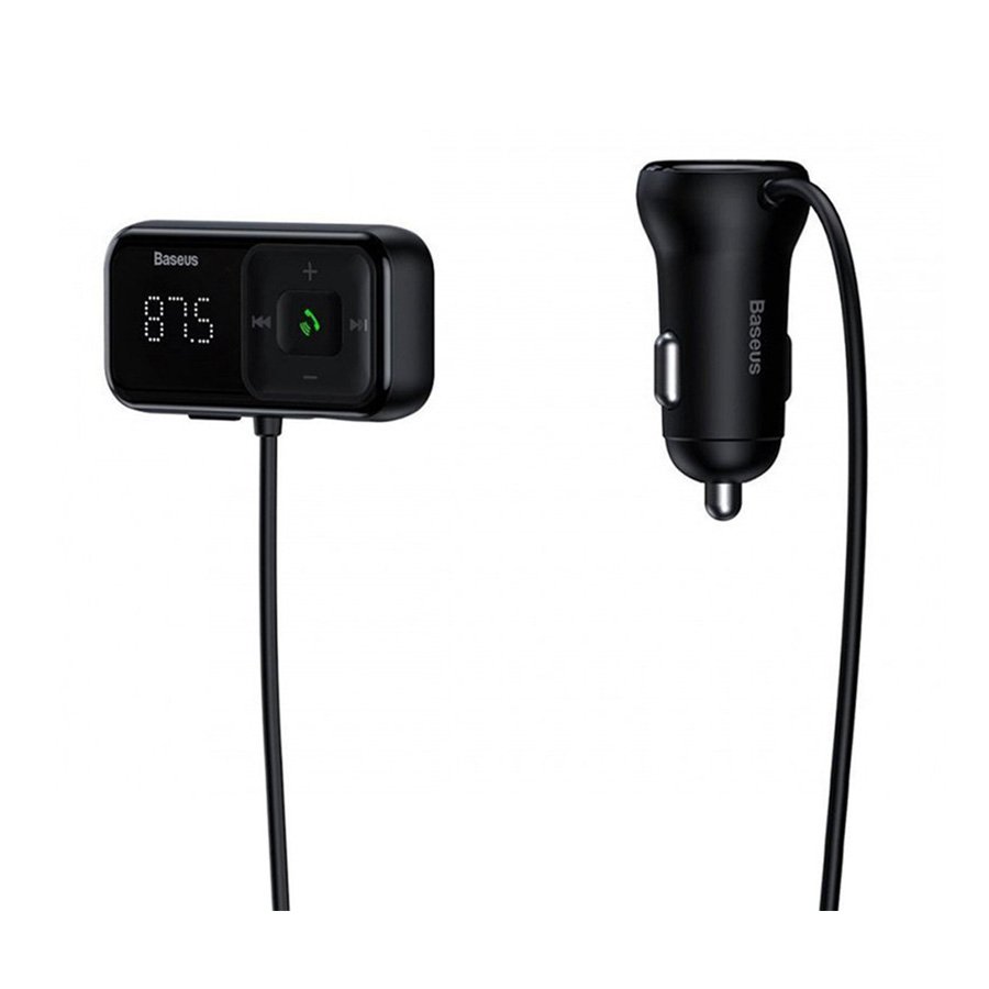 0120987_baseus-fm-transmiter-t-tip-s-16-bluetooth-50-mp3-2xusb-31a-punjac-cctm-e01-crna BASEUS FM TRANSMITER T-TIP S-16 BLUETOOTH 5.0 MP3 - 2XUSB - 3,1A PUNJAČ (CCTM-E01) CRNA - Image 1