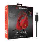 Slušalice sa mikrofonom gaming RAMPAGE ROGUE red, 7.1, PC/PS4/PS5, USB, RGB LED - Image 7