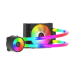 CPU hladnjak AIO Liquid RAMPAGE ICEBLADE C4 72CFM 2000RPM ARGB ventilator AM5/LGA1700 120mm Black - Image 2