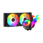 CPU hladnjak AIO Liquid RAMPAGE ICEBLADE C6 black, 72CFM, 2000RPM, ARGB, AM5/LGA1700, 240mm