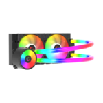 CPU hladnjak AIO Liquid RAMPAGE ICEBLADE C6 black, 72CFM, 2000RPM, ARGB, AM5/LGA1700, 240mm - Image 2